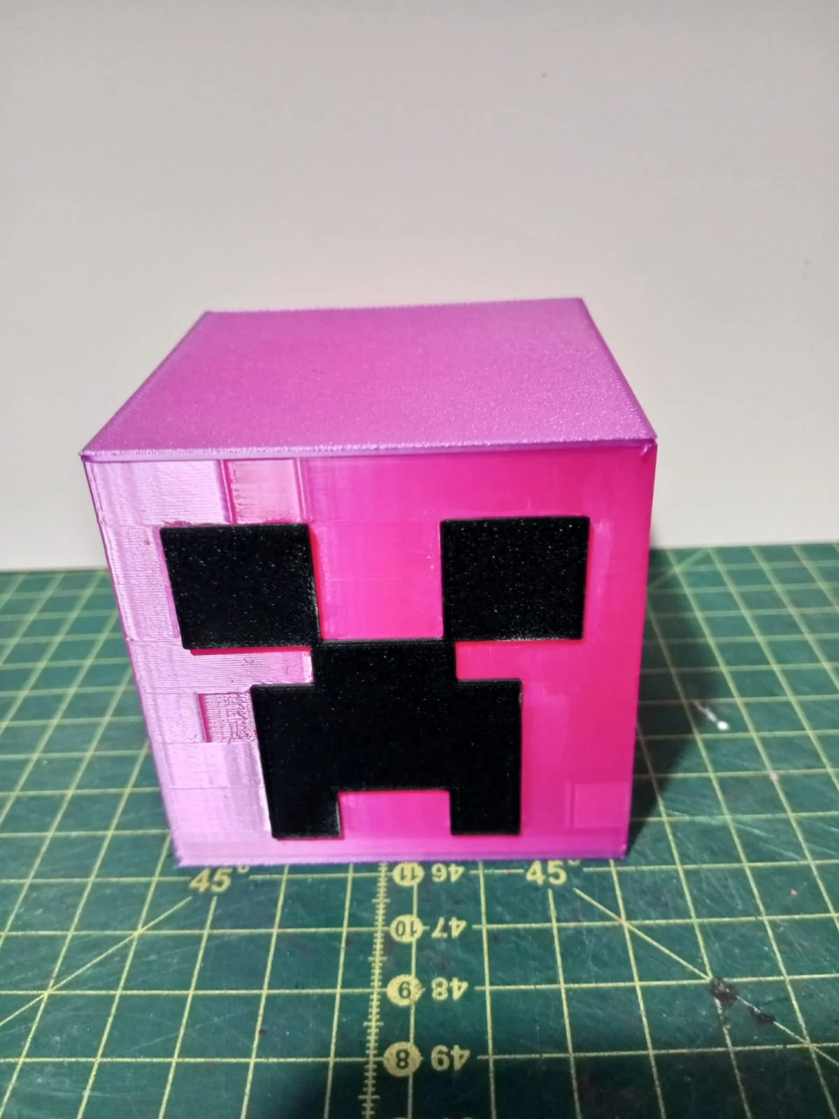 Cubo Creeper Rosa