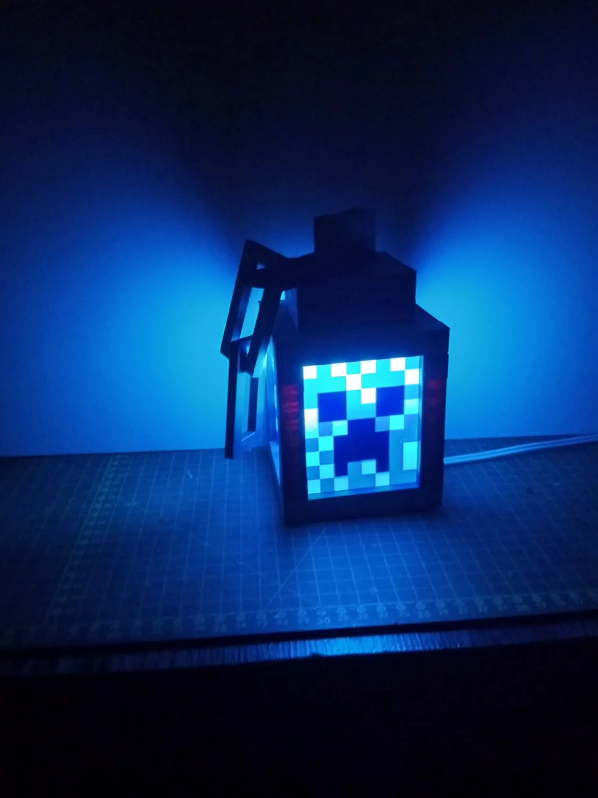 Luminária Minecraft Azul